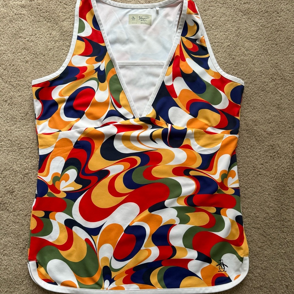 Original Penguin Multicolor Swirl Tank Top Size S